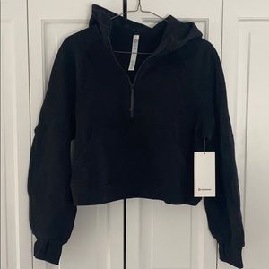 Lulu Lemon Scuba Oversized 1/2 zip cropped hoodie